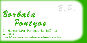 borbala pontyos business card